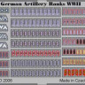 Eduard TP521 German Artillery Ranks WWII