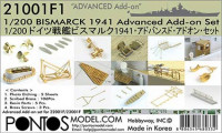 Pontos model 21001F1 Bismarck 1941 Advanced Add-on Set for Basic 1/200
