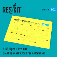 Reskit RSM72-0009 F-5F Tiger II Pre-cut painting masks for DreamModel kit Dream Model 1/72