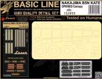 HGW 132855 Nakajima B5N Kate Opened Canopy (BASIC LINE) 1/32