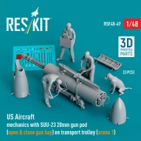 Reskit F48049 US Aircraft mechanics w/ SUU-23 20mm (3 fig.) 1/48