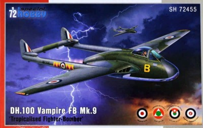 Special Hobby SH72455 DH.100 Vampire FB Mk.9 (5x camo) 1/72