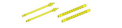 Aber A32013 Set of 2 barrels for 13,2 mm Japanese Type 3 aircraft machine guns used on Mitsubishi A6M5b/c, A6M7, A6M8 Zero (designed to be used with Tamiya kits) 1/32