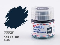 Machete G8048 Краска акриловая Dark blue (Темно-синий, глянцевый) 10 мл.