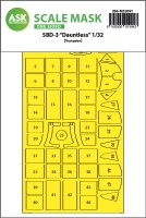 Art Scale 200-M32091 Douglas SBD-3 Dauntless canopy frame paint masks (outside only) 1/32