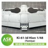 Art Scale 200-F48006 Ki-61-Id Hien Foam flexible wheel bays mask 1/48