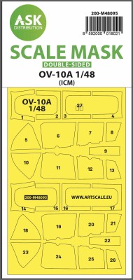 Art Scale 200-M48095 North-American/Rockwell OV-10D Bronco wheels and canopy frame paint masks (inside and outside) 1/48