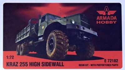 Armada Hobby E72182 KRAZ 255 High Sidewall (resin kit w/ PE) 1/72