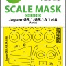 Art Scale 200-M48312 Sepecat Jaguar GR.1/GR.1A wheels and canopy frame paint mask (outside only) 1/48