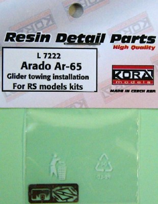 Kora Model L7222 Arado Ar-65 Glider towing installation PE set 1/72