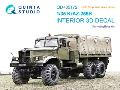 Quinta studio QD+35172 КрАЗ-255Б (HobbyBoss) (с 3D-печатными деталями) 1/35