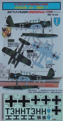 Kora Model DEC72323 Ar-196A-1 (GNEISENALI) декали декали 1/72
