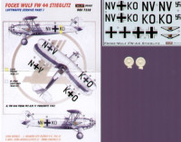 Kora Model DEC7238 Fw 44 Stieglitz - Part 1 (Luftwaffe) декали декали 1/72