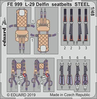 Eduard FE999 1/48 L-29 Delfin seatbelts STEEL (AMK)