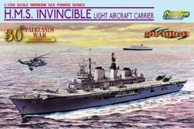 Dragon 7128 H.M.S. INVINCIBLE FALKLANDS WAR 1/700