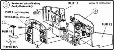 CMK 4043 Ju 52/3m - interior set for REV/ MON 1/48
