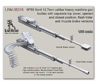 LiveResin LRE35315 6P58 Kord 12.7mm caliber heavy machine gun bodies with separate top cover 1/35