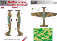 Lf Model M72148 Mask Battle At War Camo Painting Pattern B 1/72