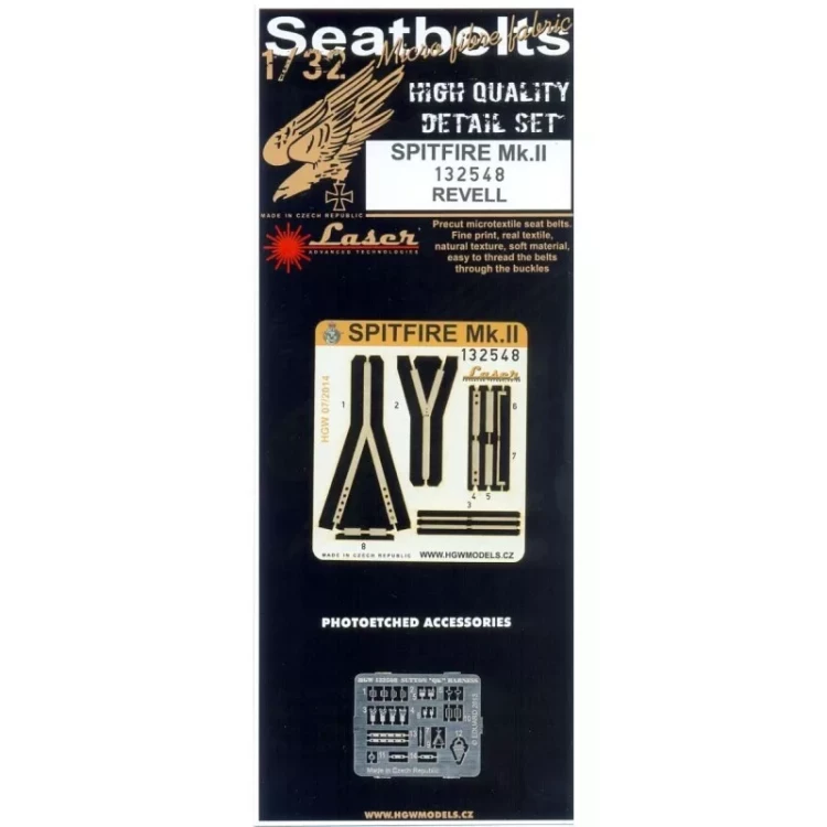 HGW 132548 Seatbelts Spitfire Mk.II - laser (REV) 1/32