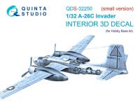 Quinta Studio QDS-32250 A-26C Invader (Hobby Boss) (малая версия) 3D Декаль интерьера кабины 1/32