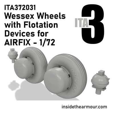 Inside the Armour ITA372031 Westland Wessex HC.2 wheels with flotation devices 1/72
