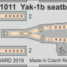 Eduard FE1011 1/48 Yak-1b seatbelts STEEL (ZVE)