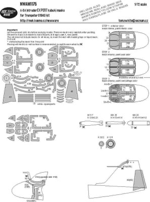 New Ware NWA-M1175 Mask A-6A Intruder EXPERT (TRUMP) 1/72