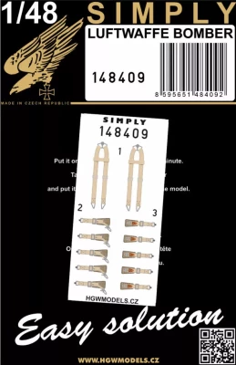 HGW 148409 Seatbelts Luftwaffe Bobmer (SIMPLY) 1/48