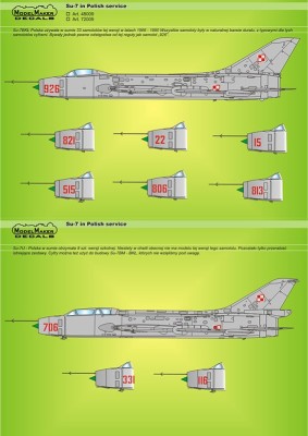 Model Maker Decals D72009A Suhkoi Su-7 in Polish service 1/72
