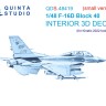 Quinta studio QDS-48419 F-16D block 40 (Kinetic 2022г. разработки) (Малая версия) 3D Декаль интерьера кабины 1/48