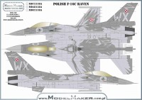 Model Maker Decals MD32138A Lockheed-Martin F-16C RAVEN WX-4047 100TH Anniversary of Polish Air Force 1/32