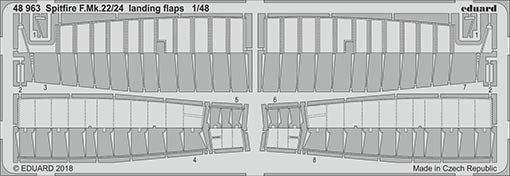 Eduard 48963 Spitfire F.Mk.22/24 landing flaps 1/48