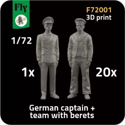Fly F72001 1x Captain &amp; 10x Sailors w/ berets 1/72