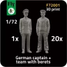 Fly F72001 1x Captain & 10x Sailors w/ berets 1/72