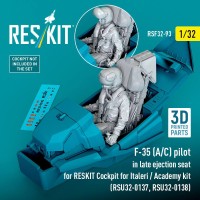 Reskit F32093 F-35 (A/C) pilot in late ej. seat (ITAL/ACAD) 1/32
