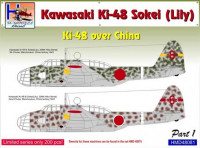 Hm Decals HMD-48081 1/48 Decals Ki-48 Sokei (Lily) over China Part 1