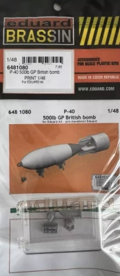 Eduard 6481080 BRASSIN P-40 500lb GP British bomb (EDU) 1/48