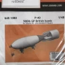 Eduard 6481080 BRASSIN P-40 500lb GP British bomb (EDU) 1/48