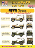 Hm Decals HMDT72028 1/72 Decals Jeep Willys MB/Ford GPW AFPU Jeeps
