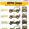 Hm Decals HMDT72028 1/72 Decals Jeep Willys MB/Ford GPW AFPU Jeeps