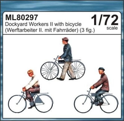 CMK ML80297 Dockyard workers II. with bicycle 1/72
