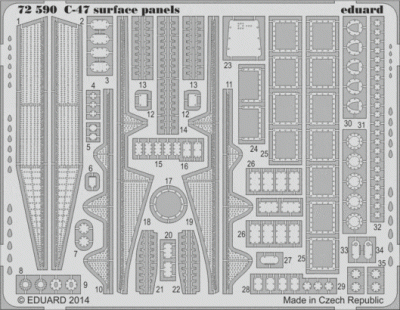 Eduard 72590 C-47 surface panels