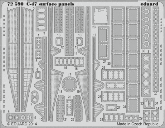 Eduard 72590 C-47 surface panels