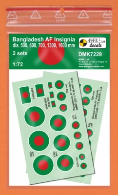 4+ Publications DMK72029 Decals Bangladesh AF Insignia (2 sets) 1/72