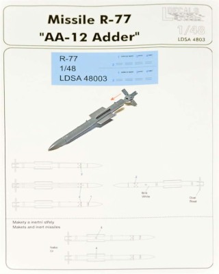 Ldecals Studio LDS-A4803 1/48 Missiles R-77 &amp; stencils (2 pcs.)
