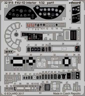 Eduard 32915 F4U-1D interior 1/32