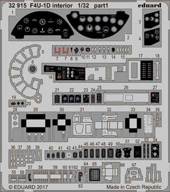 Eduard 32915 F4U-1D interior 1/32