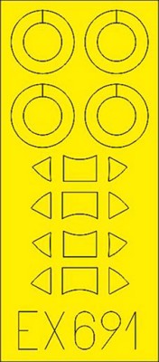 Eduard EX691 Mask 1/48 Tiger Moth (AIRF)