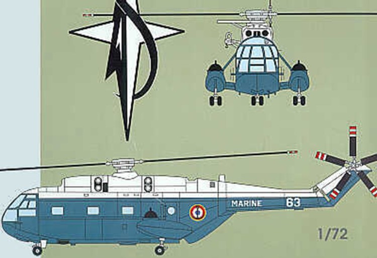 Mach 2 MACH1972 S.A.321 Super Frelon helicopter 1/72