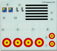 LF Model C7231 Decals for Cessna O-1E Bird Dog 1/72